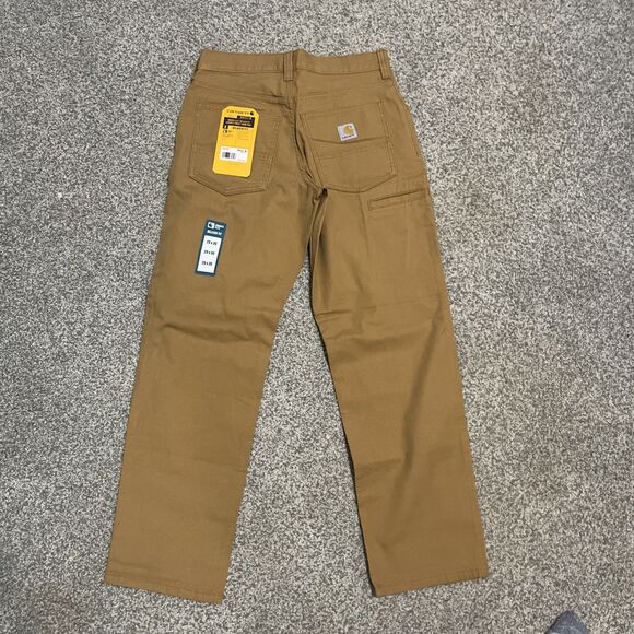New CARHARTT MEN'S 5-POCKET Work PANT RELAXED FIT  RUGGED FLEX CANVAS 29x30 - Picture 1 of 5